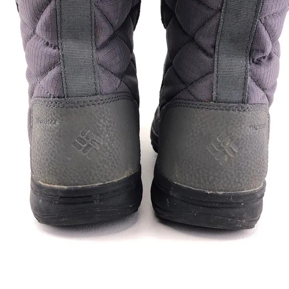 Columbia Ice Maiden II Gray Leather Winter Snow Boots 8