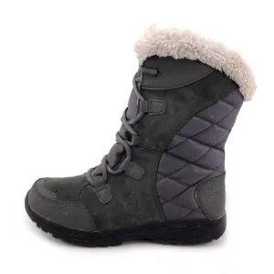 Columbia Ice Maiden II Gray Leather Winter Snow Boots 8