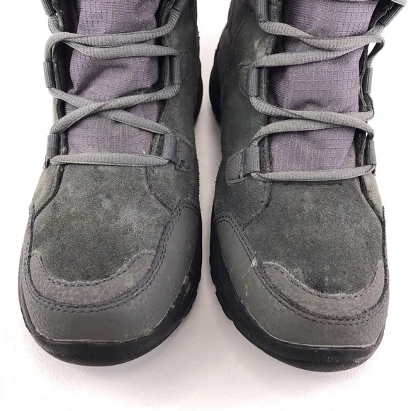 Columbia Ice Maiden II Gray Leather Winter Snow Boots 8