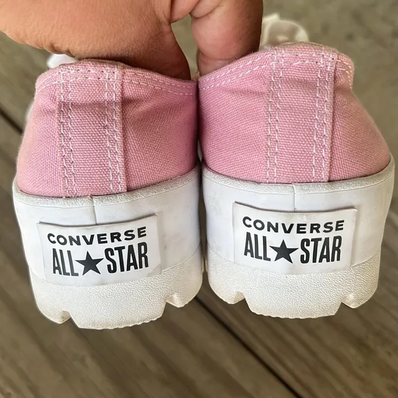 Converse All Star Lugged Platform Sneakers Pink Canvas Women’s Size 9