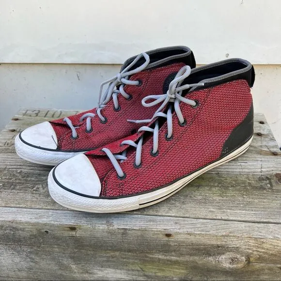 Converse all Star Syde Street Woven High Top Sneakers Maroon