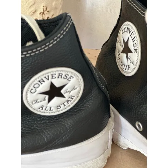Converse Chuck Taylor AllStar Lugged Leather Sneakers Women’s 6.5 Black High Top