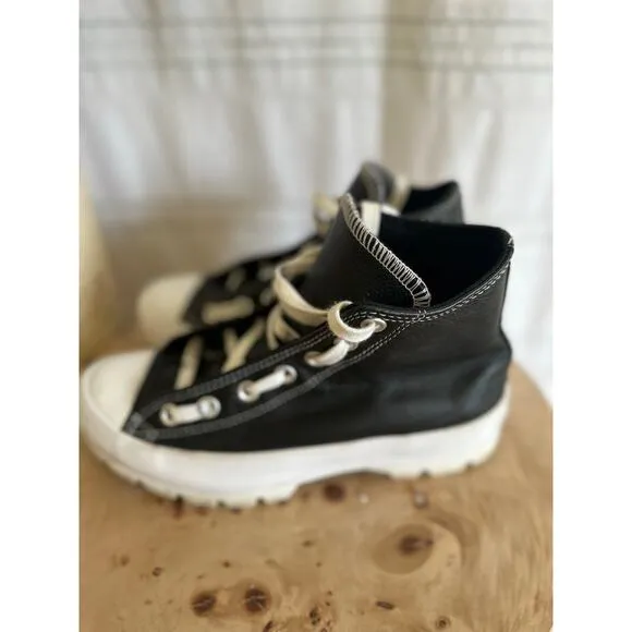 Converse Chuck Taylor AllStar Lugged Leather Sneakers Women’s 6.5 Black High Top