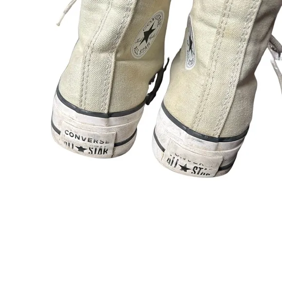 Converse Cream High-Top Sneakers