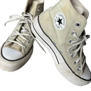 Converse Cream High-Top Sneakers
