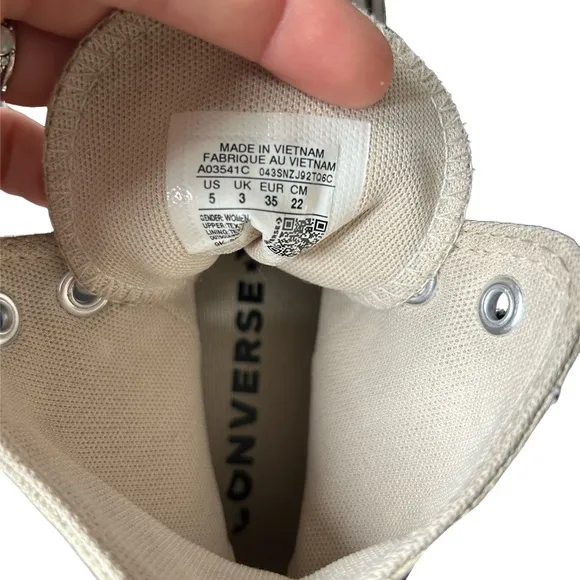 Converse Cream High-Top Sneakers