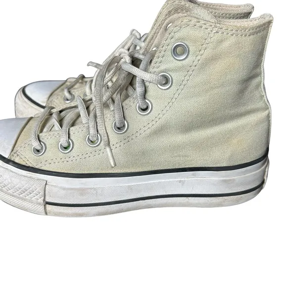 Converse Cream High-Top Sneakers