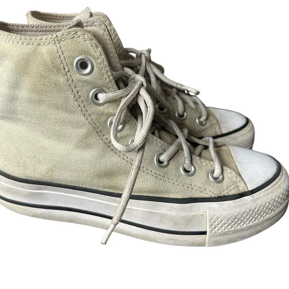 Converse Cream High-Top Sneakers