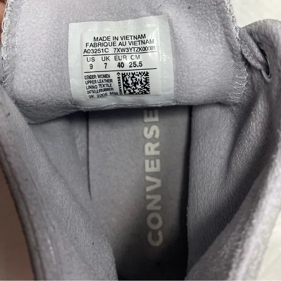Converse Gray and White High-Top Sneakers