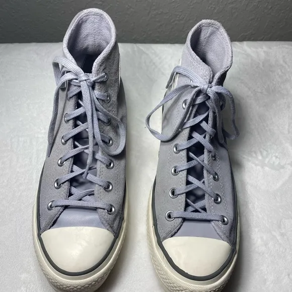 Converse Gray and White High-Top Sneakers