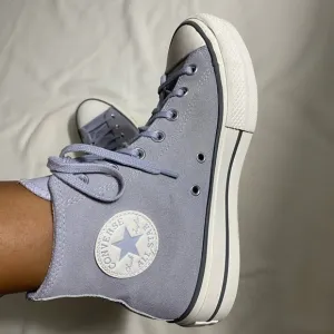 Converse Gray and White High-Top Sneakers