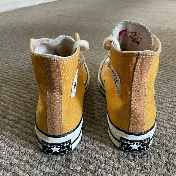 Converse High-Top Sneakers in Mustard Yellow
