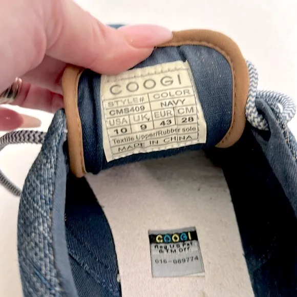 Coogi Blue Australian espadrille Sneakers men’s 10 NAVY
