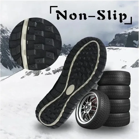 Cozhloyn Men's Snow Boots Warm Non-Slip Waterproof Outdoor High-Top Hiking 13.5