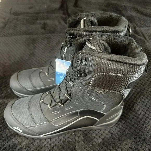 Cozhloyn Men's Snow Boots Warm Non-Slip Waterproof Outdoor High-Top Hiking 13.5