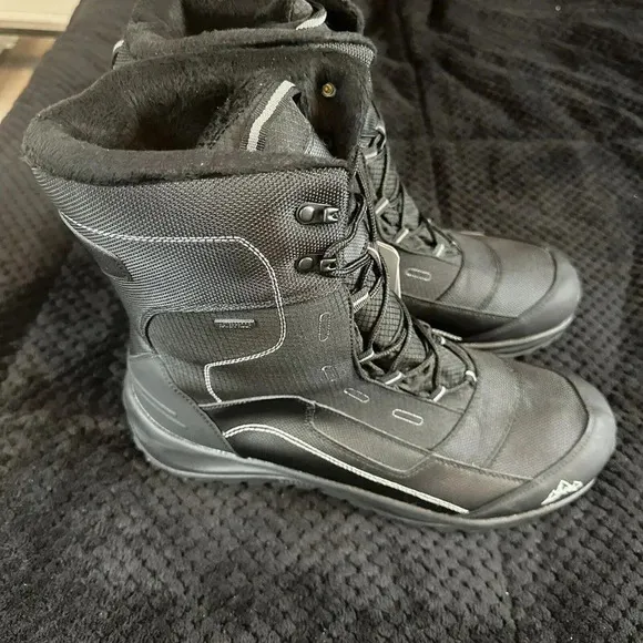 Cozhloyn Men's Snow Boots Warm Non-Slip Waterproof Outdoor High-Top Hiking 13.5