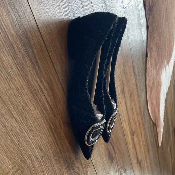 C.Paravano black ballet flats with pointed toe