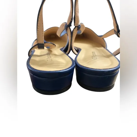 C.Paravano Women's Pointed Toe Slingback Flats | Comfort Heeled Sandals 11