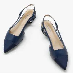 C.Paravano Women's Pointed Toe Slingback Flats | Comfort Heeled Sandals 11