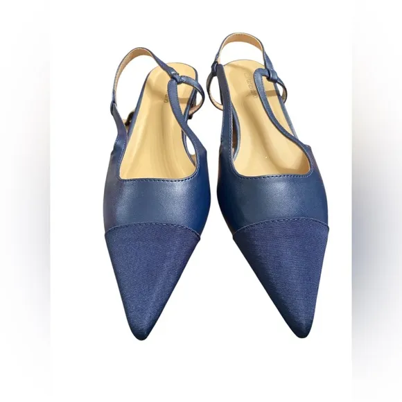 C.Paravano Women's Pointed Toe Slingback Flats | Comfort Heeled Sandals 11