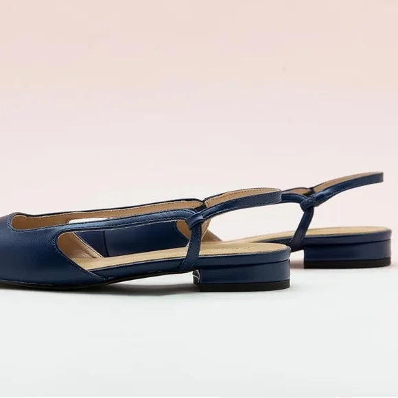 C.Paravano Women's Pointed Toe Slingback Flats | Comfort Heeled Sandals 11