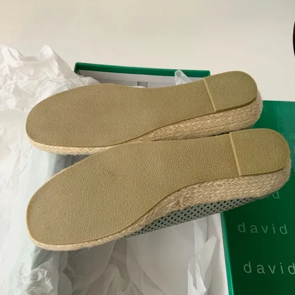 David Tate Womens Nadine Closed Toe Espadrilles Wedge Heel Shoes Mule 7.5 Narrow