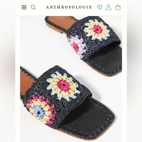 De Siena Pam Raffia Flat Sandals