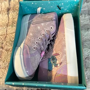 Disney Stitch High Top Sneakers with side zipper