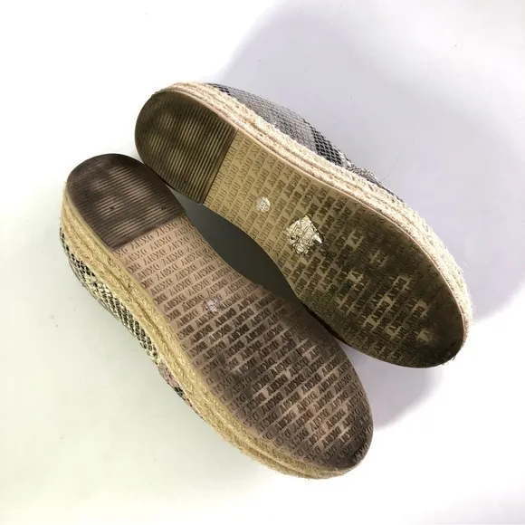 DKNY Mer Snake Peep Toe Platform Espadrille