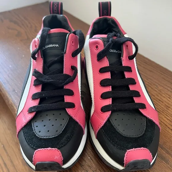 Dolce &amp; Gabbana Pink and White Sneakers Modern Design