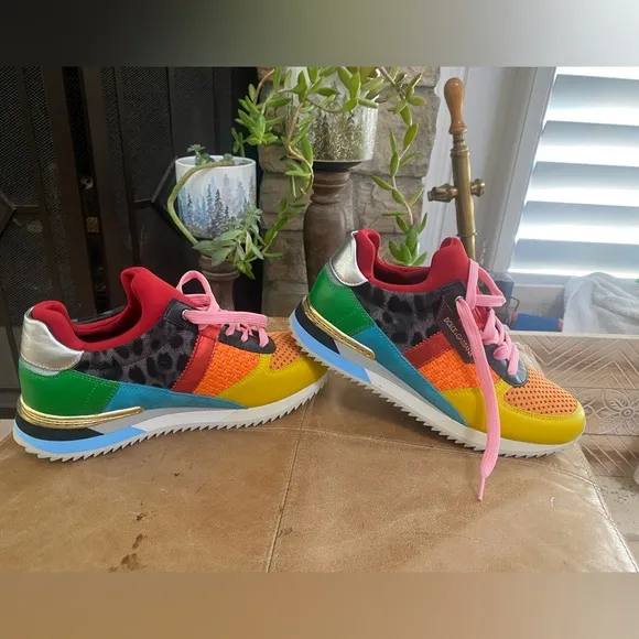 Dolce &amp; Gabbana Yellow Orange Sneakers Vibrant Design