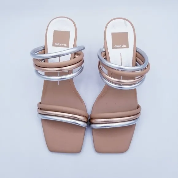 Dolce Vita 3-Tone Strappy Heels Sandals NWOT size 7.5