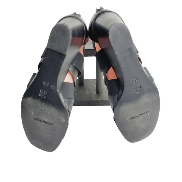 Donald Pliner Lelle Women's Black Strappy Caged Wedge Sandals Sz 9.5M