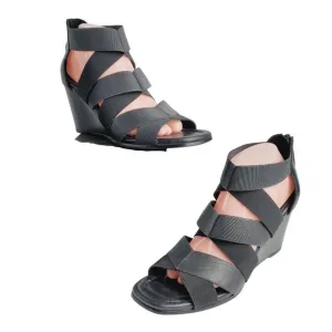Donald Pliner Lelle Women's Black Strappy Caged Wedge Sandals Sz 9.5M