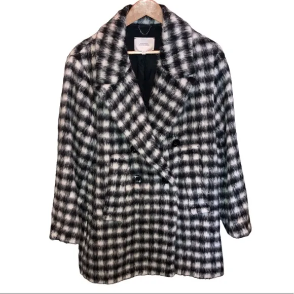 Dorothee Schumacher Plaid Alpaca &amp; Wool Blend Pea Coat