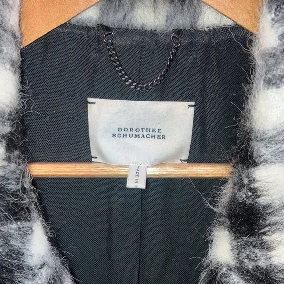 Dorothee Schumacher Plaid Alpaca &amp; Wool Blend Pea Coat