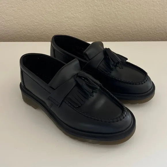Dr. Martens Adrian Tassel Loafers | Smooth Leather | Black | Women’s Size 5
