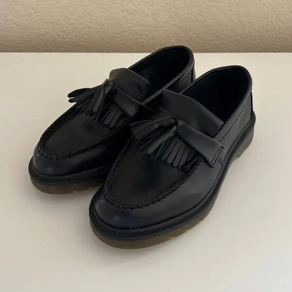 Dr. Martens Adrian Tassel Loafers | Smooth Leather | Black | Women’s Size 5