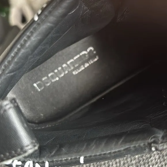DSQUARED2 Black and Red High-Top Sneakers