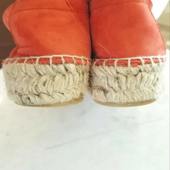 DVF Diane Von Furstenberg Orange Corral Espadrilles Flats