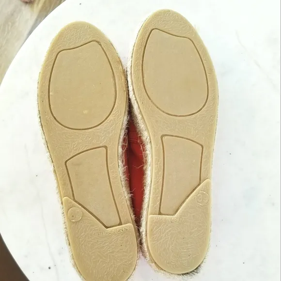 DVF Diane Von Furstenberg Orange Corral Espadrilles Flats