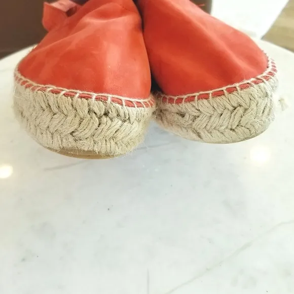 DVF Diane Von Furstenberg Orange Corral Espadrilles Flats