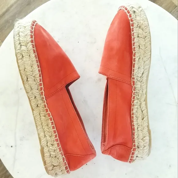 DVF Diane Von Furstenberg Orange Corral Espadrilles Flats