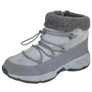 Easy Spirit Voyage Grey Leather Insulated Womens Ankle Boots Size 6M