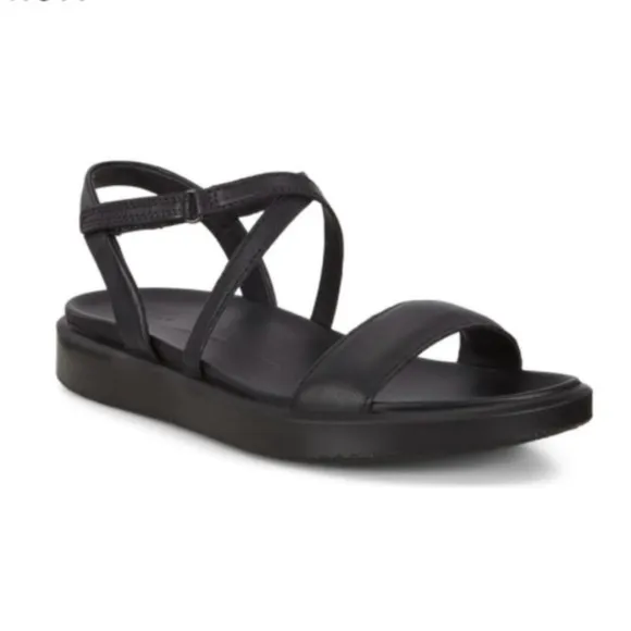 Ecco Flowt LX Black Leather Strappy Sandals New without Box EUR 38 US 7.5