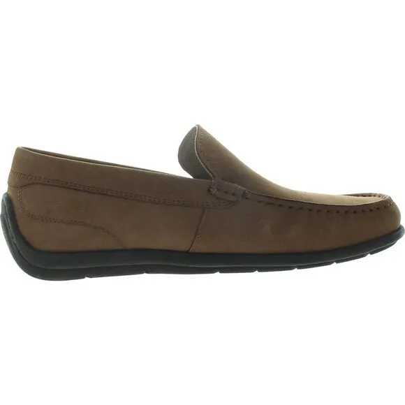ECCO Mens Classic Moc 2.0 Brown Solid Nubuck Loafers New