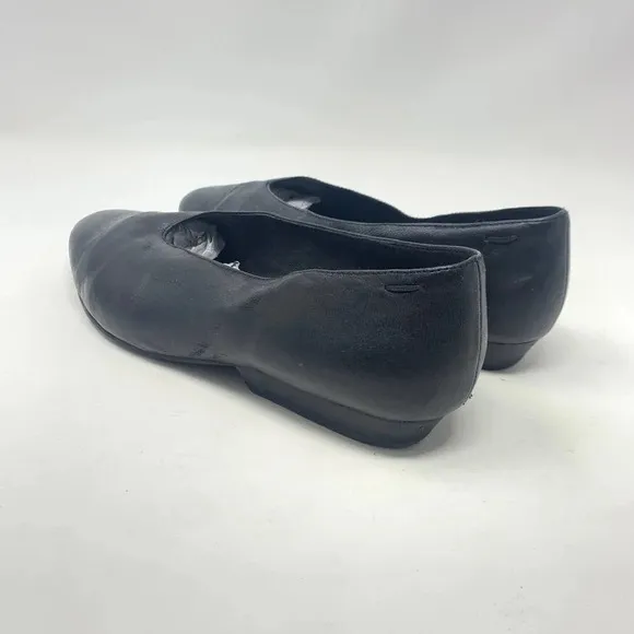 Eileen Fisher Black Leather Pointed Toe Ballet Wedge Flats Size US 7.5