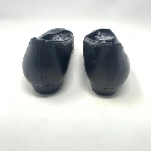 Eileen Fisher Black Leather Pointed Toe Ballet Wedge Flats Size US 7.5