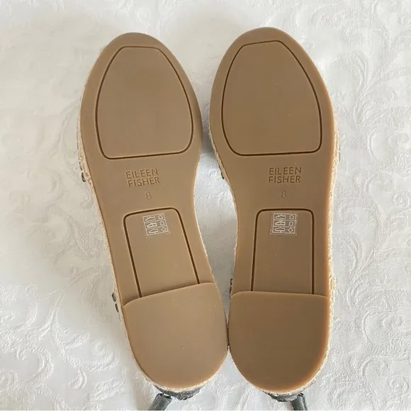 EILEEN FISHER Coy Skimmer Espadrille Flat in Gunmetal