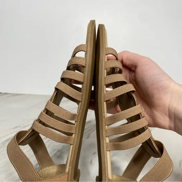 Eileen Fisher Rato Tan Nubuck Strappy Sandal 7.5